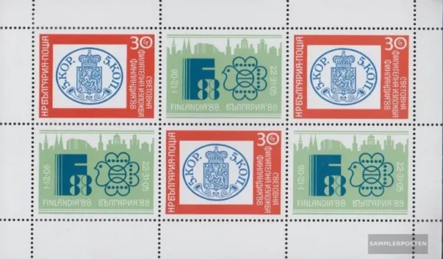 Bulgarien 3664A Kleinbogen (kompl.Ausg.) gestempelt 1988 BriefmarkenausstellungF