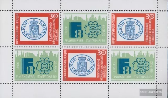 Bulgarien 3664A Kleinbogen (kompl.Ausg.) gestempelt 1988 BriefmarkenausstellungF