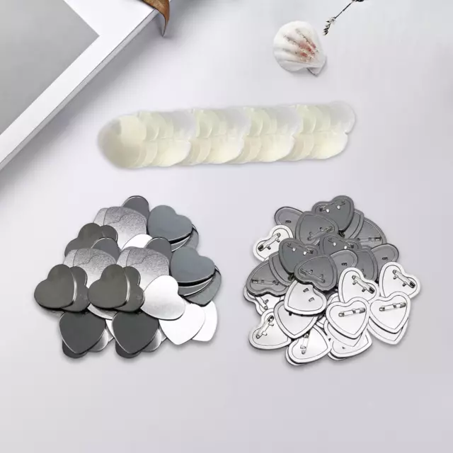 Set of 100 Blank Button Badges Metal Button Supplies for badge making Machine