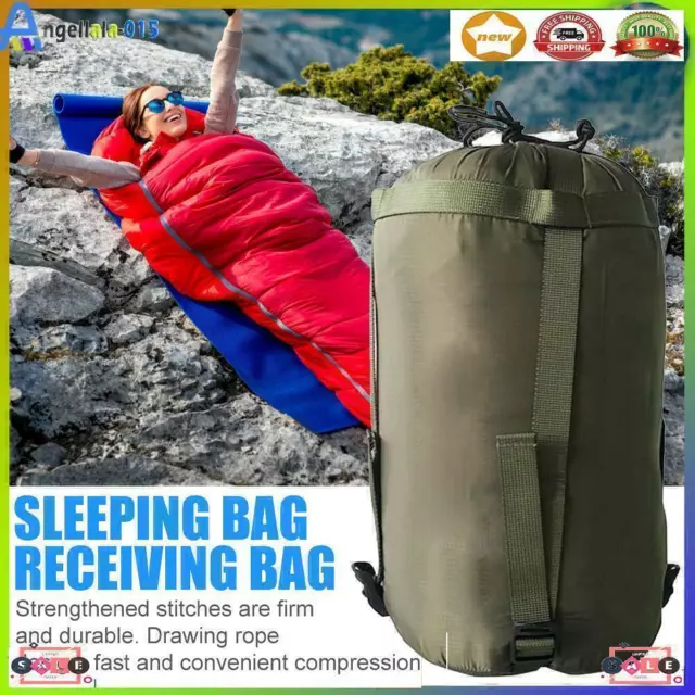 2× Deckenschlafsack Mumienschlafsack Schlafsack Winter Camping Zelt Grün Outdoor