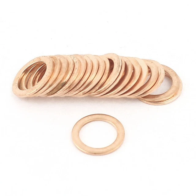 20 Pièces 10mm X 14mm X 1mm Cuivre Joint de Rondelle Spacer Joint Pour Passepoil