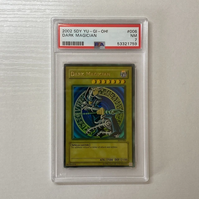 Yu-GI-Oh! - PSA 7 Super Faded SDY-006 Dark Magician - 2002 North American Print