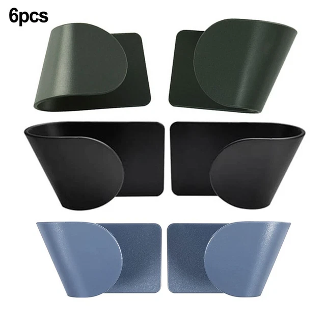 Estantería adhesiva estantería de almacenamiento 6 pares azul verde sin troquelado organizador olla negra