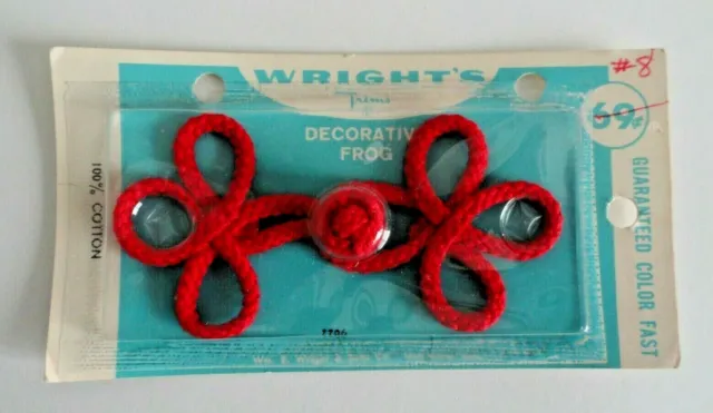 Cierre decorativo de rana roja empaquetado de Wright's