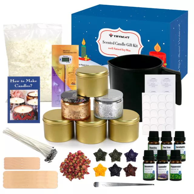 Kit Para Hacer Velas Cera de Soja Regalo de Navidad DIY Herramienta artesanal