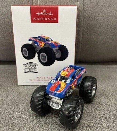 2022 HALLMARK RACE ACE Hot Wheels Monster Truck Keepsake Ornament 13.