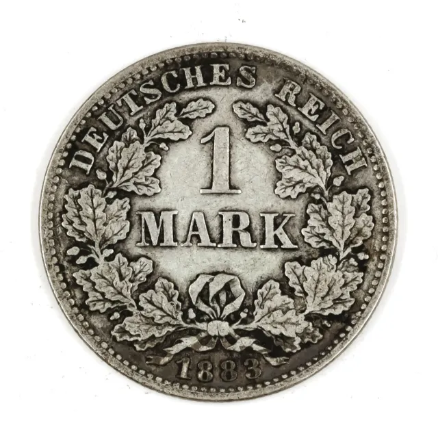 Münze 1 Mark Kaiserreich Jäger Nr.9 1883 München D Silber Sehr Schön+ SS ◈