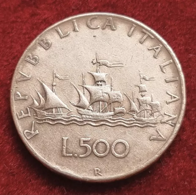 mL0068) 500 Silber - Lire (Italien / Segler) 19?? in ss ........  von Berlin.007