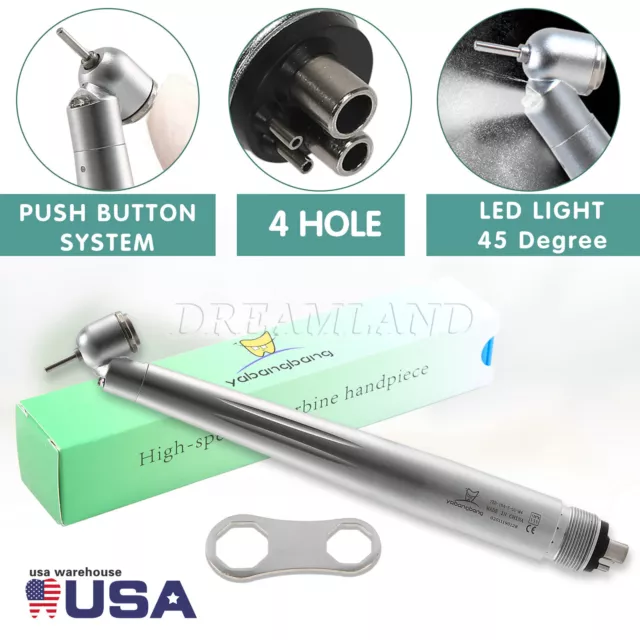 Dental 45° Handpiece LED E-generator Surgical High Speed Turbine for NSK Exn