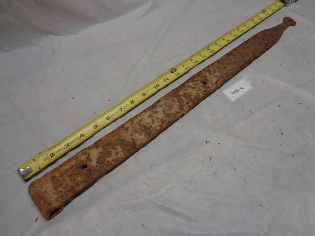 Antique Barn Door Hinge 26" Long Button End (F1005-62) 2
