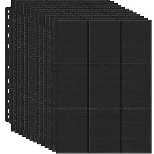 900 Pockets Trading Card Binder Sleeves Double-Sided Card Protectors, 100 Sheets