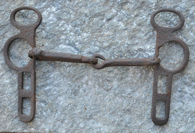 Antique Medieval Wrought Iron Horse Bridle Bit  Blacksmith Hand Forged