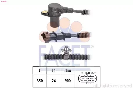Capteur PMH Vilebrequin - Compatible Audi A4 A6 Skoda Superb 1.9/2.0 TDI, Référence 038907319E