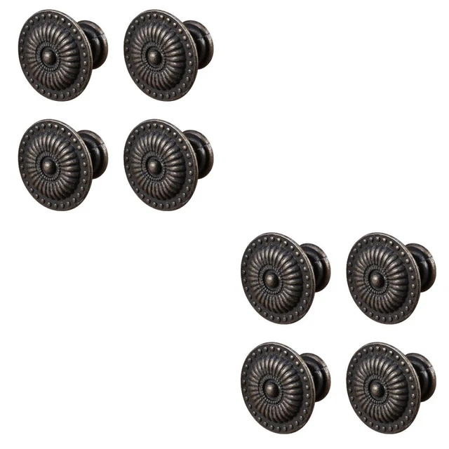 2pcs BESTOMZ 4pcs Vintage Cabinet Drawer Cupboard Pull Handle Knob with Screws