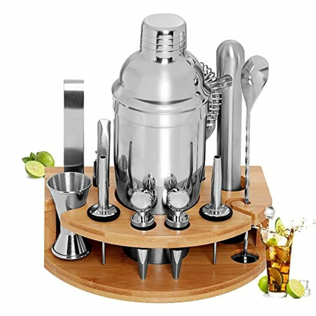 GARDOM Shaker à Cocktail 12 Pièces,Shaker Cocktail Professionnel 750ml,Kit Moj