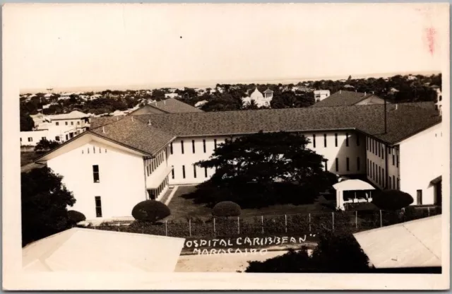 Vintage MARACAIBO Venezuela Real Photo RPPC Postcard "HOSPITAL CARIBBEAN" Unused