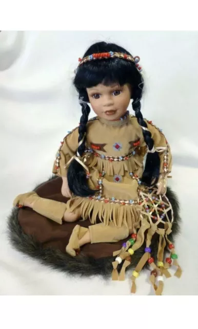 NEW Porcelain American Princess Doll "Winema", 12307