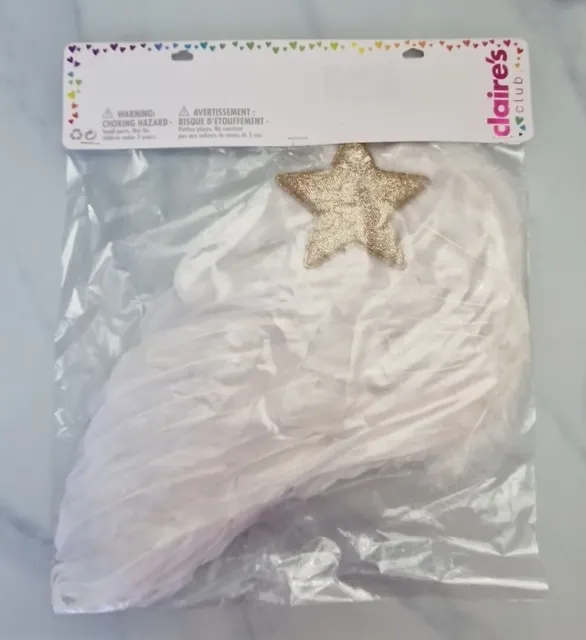 Claire's White Feather Angel Wings Star Christmas Halloween Costume Accessories