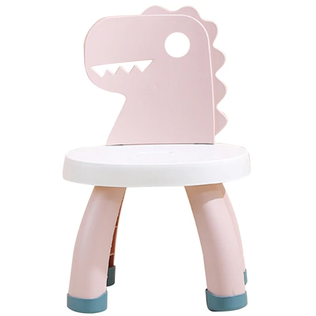 Silla de plástico dinosaurio con taburete escalonado de diseño ergonómico para niños pequeños