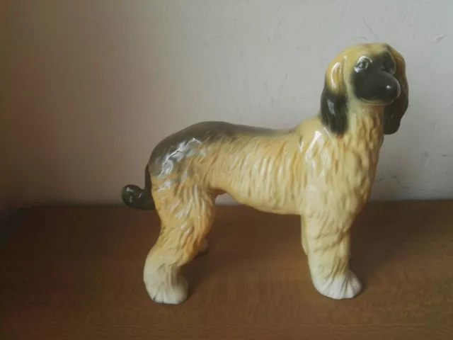 Coopercraft Afghan Hound Dog Ceramic Figure vintage FREE P&P