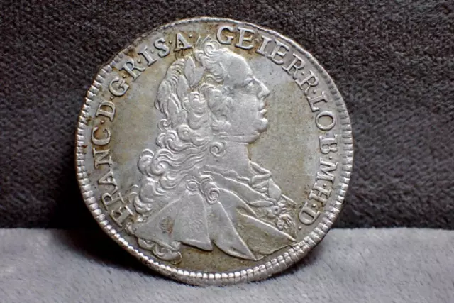 Austria 15 Kreuzer Francis I Silver Coin 1749 XF/AU