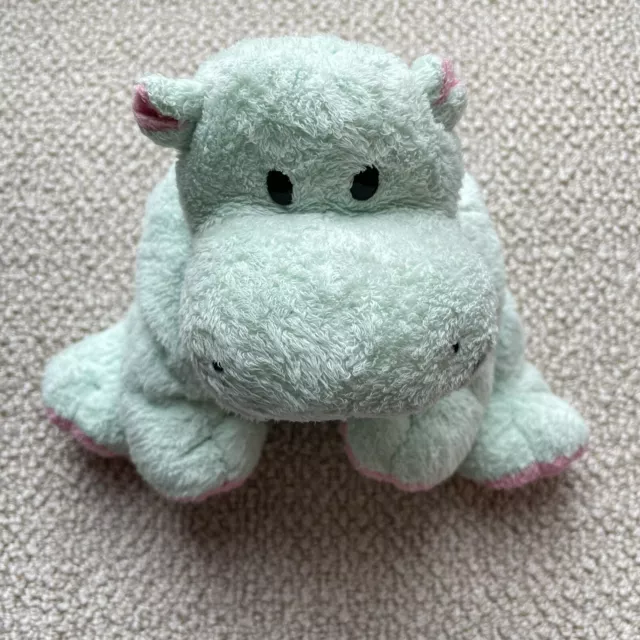 TY Pluffies Tubby Baby Mint Green Pink Hippo Stuffed Animal Plush Toy Lovey 2002