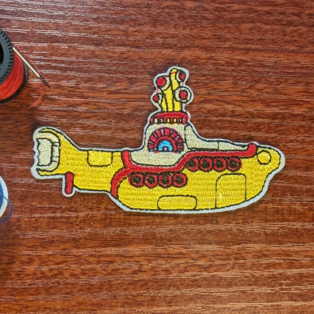 The Beatles Patch Yellow Submarine 60s Classic Rock Embroidered Iron On 2x3.5"