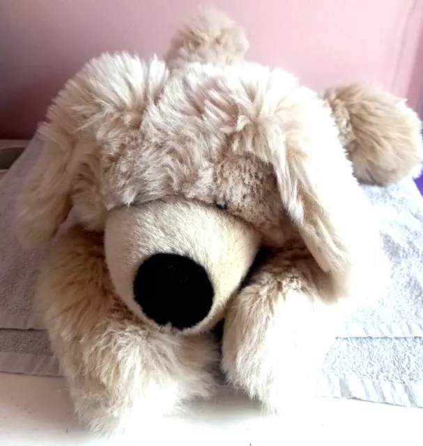 Vintage Floppy Dog Puppy Soft Toy Plush Cream Beige Colour Comforter