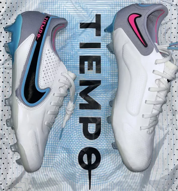 Nike Tiempo Legend Elite 9 FG - White/Blue - CZ8482 146 - UK 6/EUR 39/US 6.5