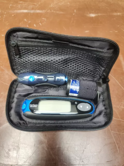 Dispositivo y estuche de transporte azul medidor de glucosa en sangre One Touch Ultra
