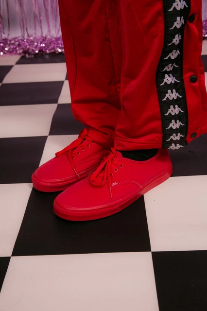 Scarpe da ginnastica vintage da uomo Red Vans taglia 11,5