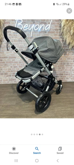 Bugaboo Cameleon 3 Complete - Black / Grey Melange - Plus Brand New Carrycot