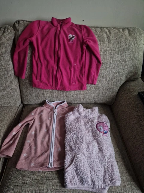 Girls Fleece Jacket Bundle 2-3 3-4 Years