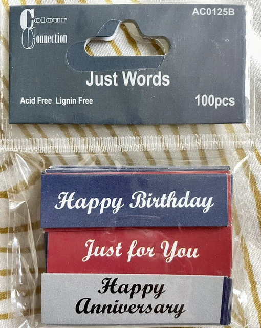 Craft Time 100er-Pack Kartenherstellung Scrapbooking Sentiments brandneu in Verpackung