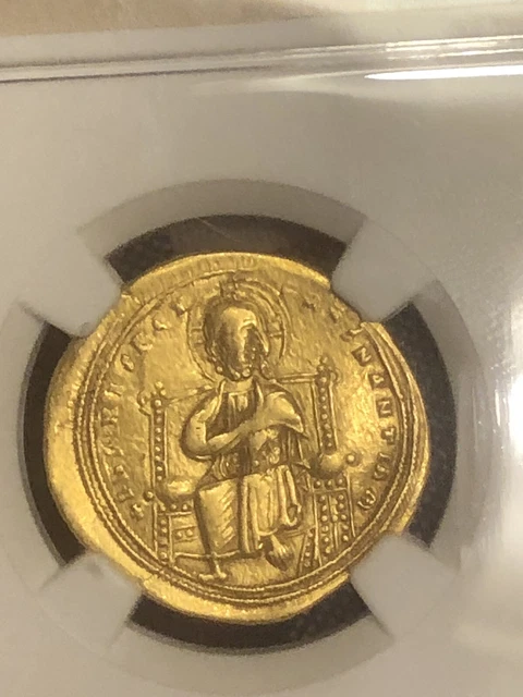 Romanus III AV Gold Nomisma Jesus Christ Coin 1028 AD - NGC Choice XF 4/5 Strike