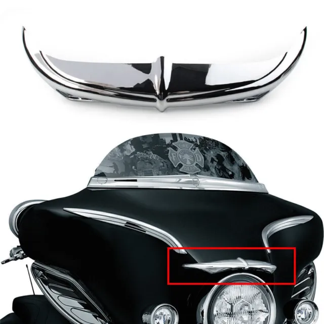7796 Batwing Fairing Brow Accent For Harley Touring FLHX Chrome 2096-2013 Motor