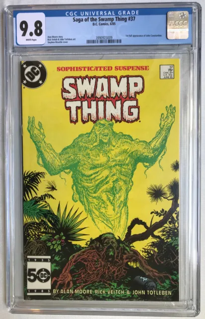 Saga of Swamp Thing 37 -> 1st full appearance of John Constantine -> CGC 9.8
