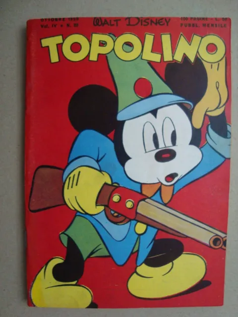 topolino libretto n°20 ed.mondadori 1950