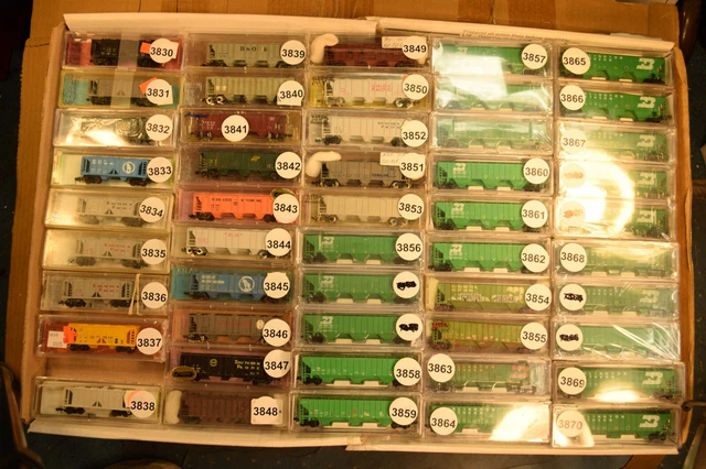N Scale COVERED HOPPER CAR GN BN CNW UP SP B&O ATSF SF BM CB&Q sold individually