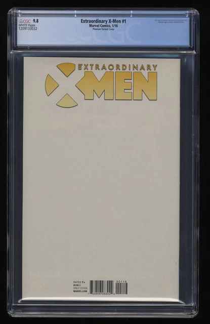 Extraordinary X-Men #1 CGC NM/M 9.8 White Pages Phantom Cover Variant Marvel 2
