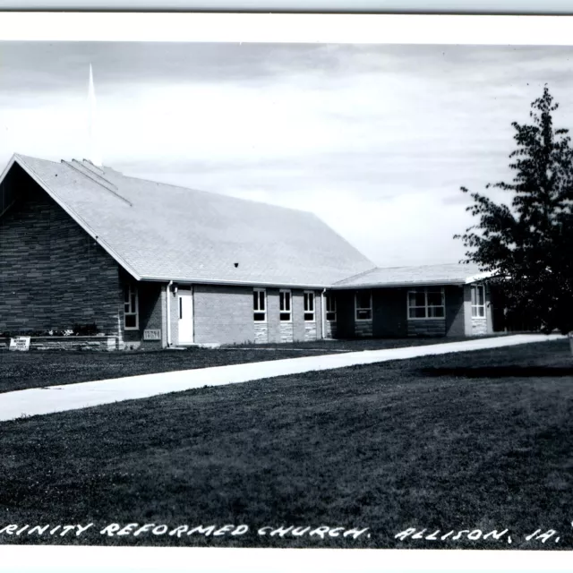c1950s Allison, IA RPPC Trinity Reformed Church Real Photo Postcard Vtg A102