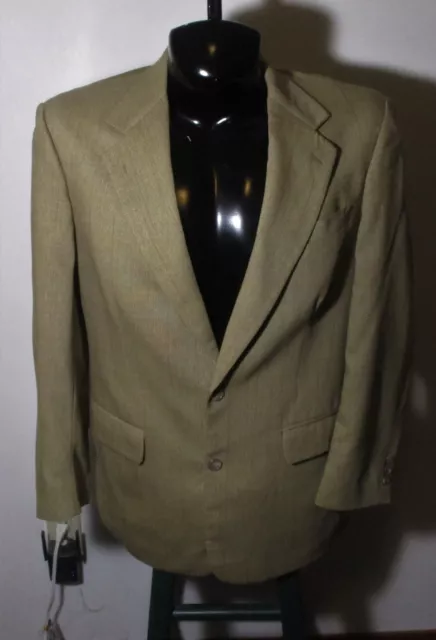 Men's BROOKS BROTHERS Tan Linen Blend Blazer Suit Jacket Size 40R