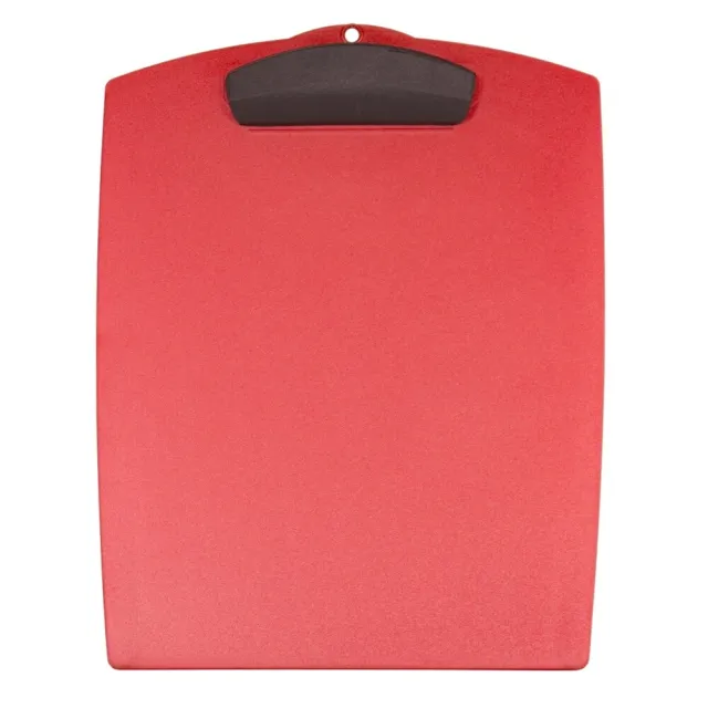 Storex Hard Poly Clipboard, Letter, Red (Case of 12)