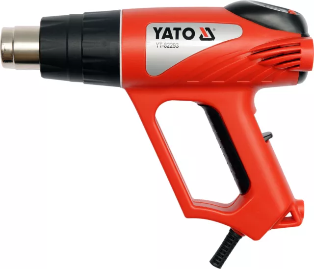 YATO Professionnel Pistolet à Air Chaud 2000W 70-600 °C LCD Affichage