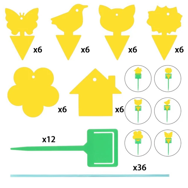 Aphids Catcher Pest Control Glue Paper Yellow Sticky Board Fly Trap Dual-Sided