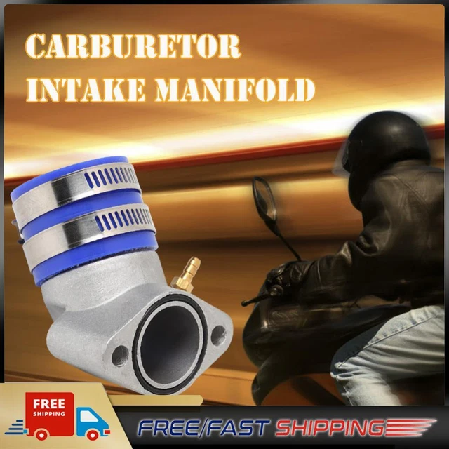 30mm Carburetor Frosted Intake Pipe Manifold Interface Boot for Scooter ATV Blue