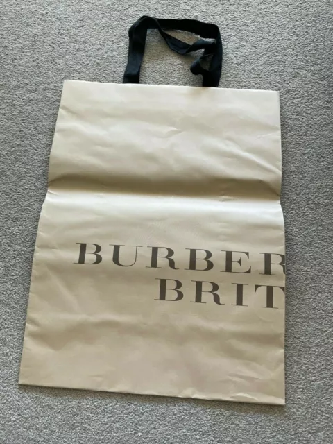 Authentic Burberry Brit Paper Bag Shopping Bag Gift Bag Luxury Packaging