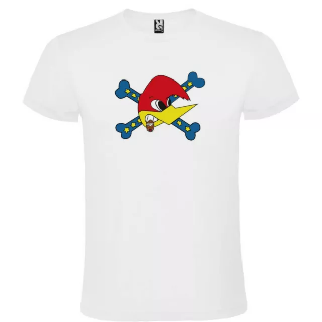 Camiseta Blanca con Logotipo de Loquillo 100% Algodón Tallas S M L XL XXL