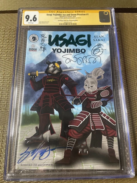 Sdcc 2023 Usagi Yojimbo: Ice & Show Preview #1 Cgc 9.6 Double Signed