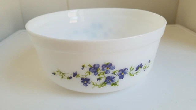 ARCOPAL PLAT GRATIN saladier vintage années 70 a fleurs